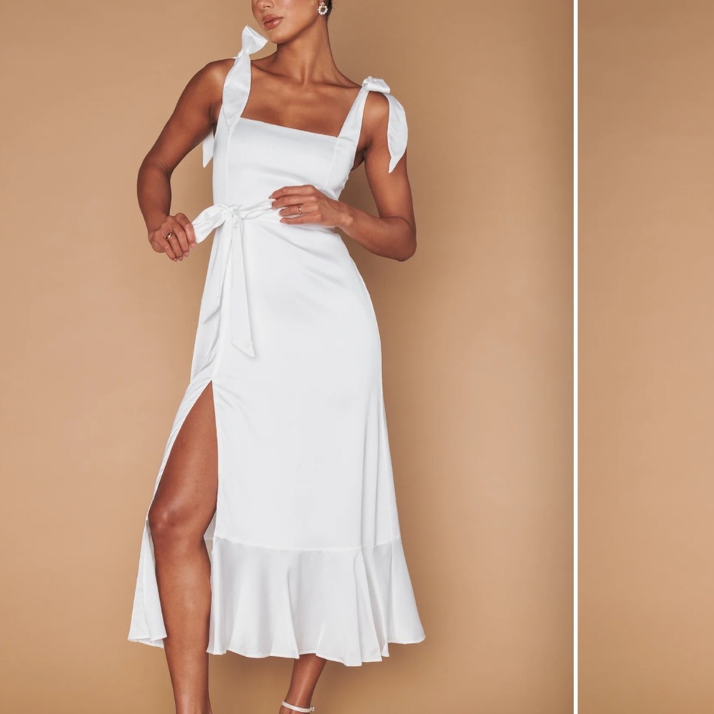 Show me your mumu garden midi dress white size xs